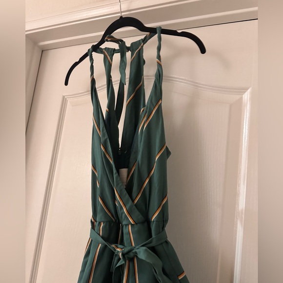 Stt:Twa by Anthropologie green striped jumpsuit size small - Picture 6 of 8